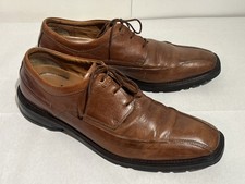 Clarks Flexlight Shoes UK 10 Tan Brown Leather Smart Lace Up 740/203184207100