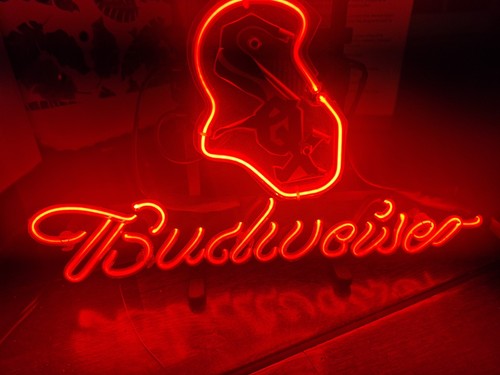 Neon light sign budweiser - neon,