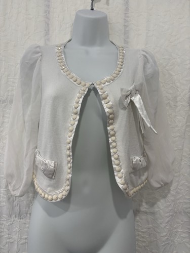Tsega white embellished bolero - tsega,