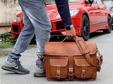 Leather laptop vintage bag - leather,