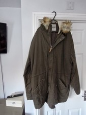 Lambrett Hooded Parka Jacket Men's  XXL Green Removable Faux Fur Trim