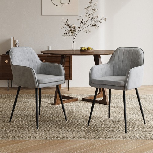 2pc velvet dining chairs - 2pc,
