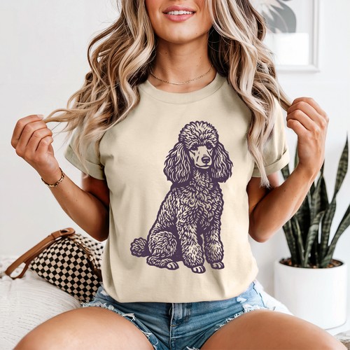 Poodle dog art - dog, womens
