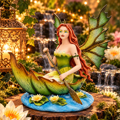 Fairy leaf boat ornament - leaf,