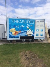 Seafood TrailerVan Food Truck Fitted Fridge Display, Towable