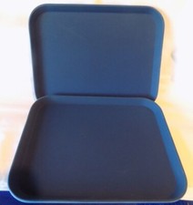 Genware Gen-Grip Non-Slip Oblong Trays x2  in Red or Blue 26cm x 36cm app - NEW!