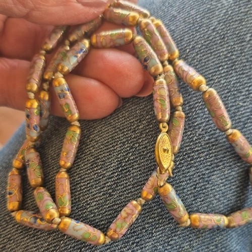 Cloisonne necklace pieces - ,