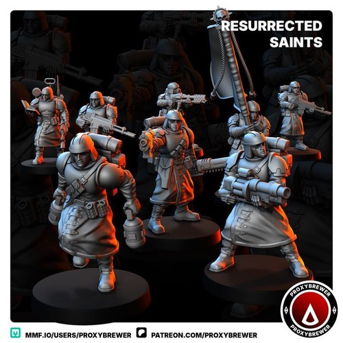 Resurrected saints 28mm - saints, sci-fi