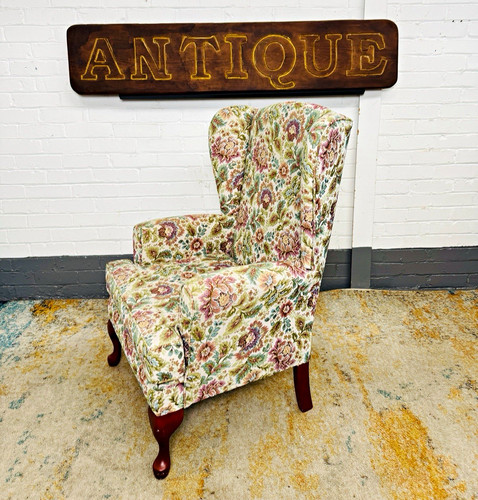 Vintage wingback armchair - vintage,