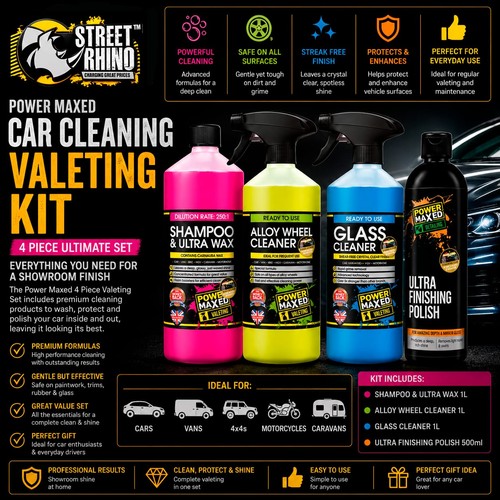 Valeting cleaning kit - cleaning, shampoo