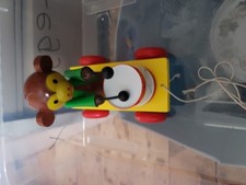 Vintage Painted Wooden Pull