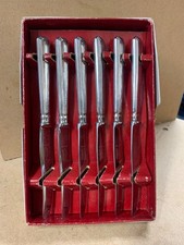  Mappin & Webb Box of 6 Tea/Dessert Cutlery Hallmarked Silver Handles  1948