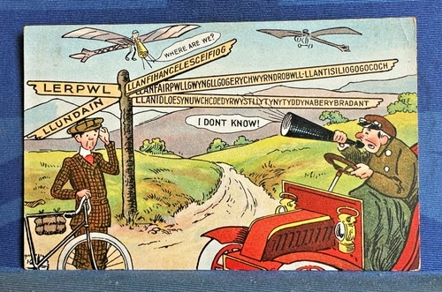Vintage welsh comic postcard - welsh,