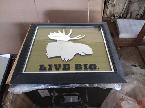 Vtg moosehead beer bar mirror - vtg,