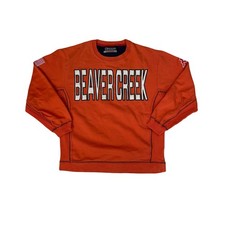 Vintage 90s Kappa Orange Beaver Creek USA Crewneck Sweatshirt Jumper size Large