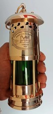 Nautical brass lamp green - brass,