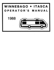 Owner’s Manual & Operating Instructions 1988 Winnebago Itasca RV Motor Home 