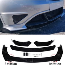 For Honda Civic FN2 06-12 Gloss Black Front Bumper Spoiler Lip Splitter Body Kit