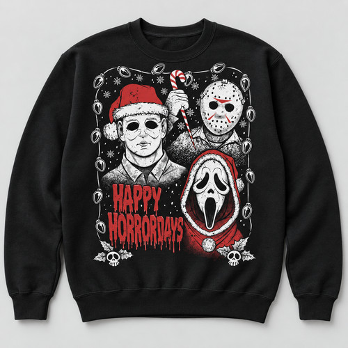 Horror christmas sweatshirt - christmas,