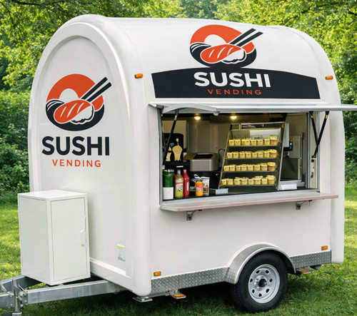 Mobile sushi catering - sushi, trailer