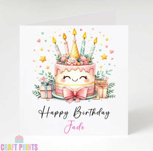 Handmade birthday card happy - handmade,