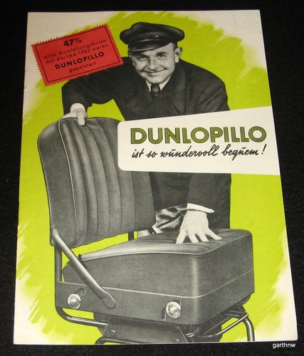 Dunlopillo 1953 sales - 1953, catalog