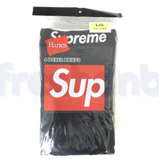 Supreme Hanes Boxer Briefs - Black - Large - Pack of 4 - 100% Genuine Authentic!