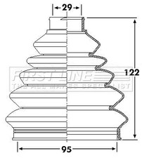 FIRST LINE Rear Outer CV Boot