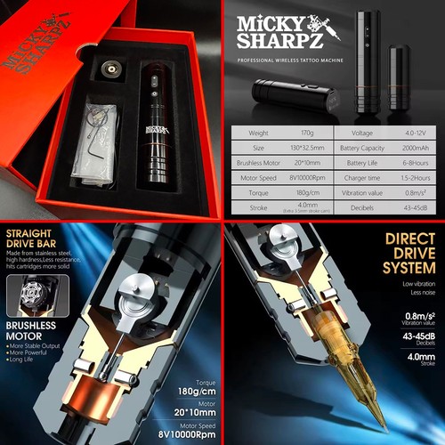 Tattoo pen cable wireless - pen,, or