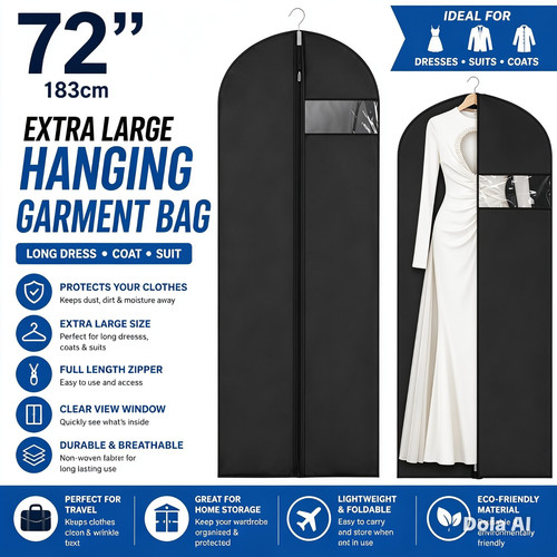 Hanging suit long dress - 72",