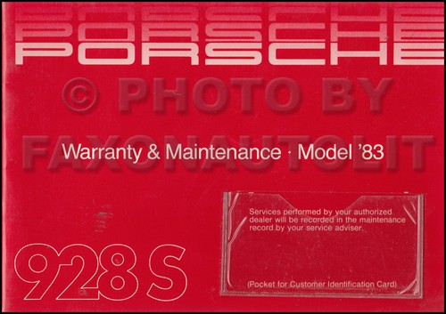 1983 porsche 928 - 1983, warranty