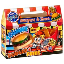 Diner Giant Gummy Burger & Fries 130g Sweet And Squishy Jelly Candy Xmas Treats