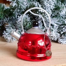 Shiny red kettle christmas - shiny,