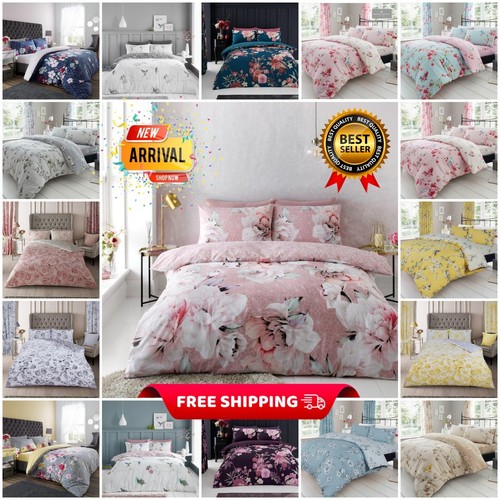 Luxury reversible floral duvet - luxury,