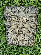Tree Man Wall Plaque Greenman Hanging Outdoor Stone Cast Garden Ornament Nature