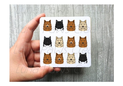 Finnish spitz coaster novelty - spitz, coaster,