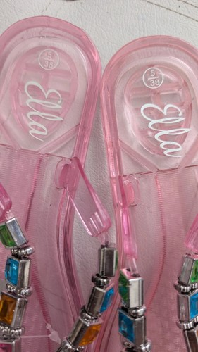 Ella pink jelly sandals size - ella,