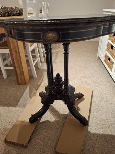 Antique card table with - table,