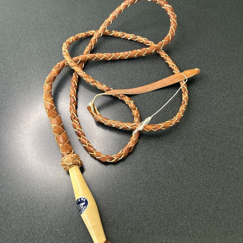 Leather braid bull whip - bull, 8