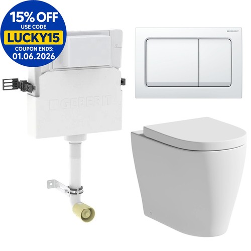 Rimless back wall toilet - rimless,