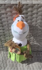 Disney Store Frozen Hawaiian Olaf Snowman Plush Soft Toy Figure With Banjo - VGC
