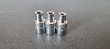 Set of 3 Draper Expert e-torx / inverted torx / star 1/4" sockets - E4, E5 & E6