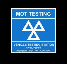MOT Vehicle Testing Station Sign All Sizes Metal / Plastic Dep Of Transport