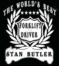 Forklift Driver T-Shirt Personalised Add Name Great Gift Idea Customised Truck