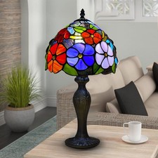 Tiffany-Style Table Lamp Handcrafted Art Bedside Light Desk Lamps Stained Glass