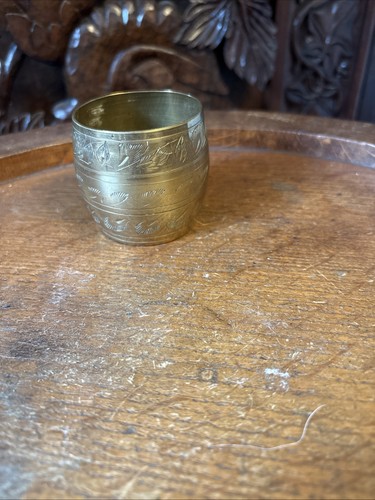 Vintage indian brass vessel - vintage,