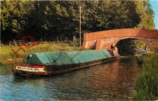 Picture Postcard_ GRAND UNION CANAL, NORTH OF BLETCHLEY, NARROW BOATS