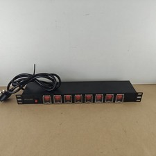 Pulse 19' Rackmount IEC Switch Panel PDU PC-08 Rack Switch Panel IEC Outlets