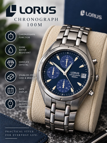 Lorus v657 x039 chronograph - lorus,
