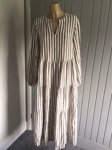 Ladies linen long dress 8 - ladies,